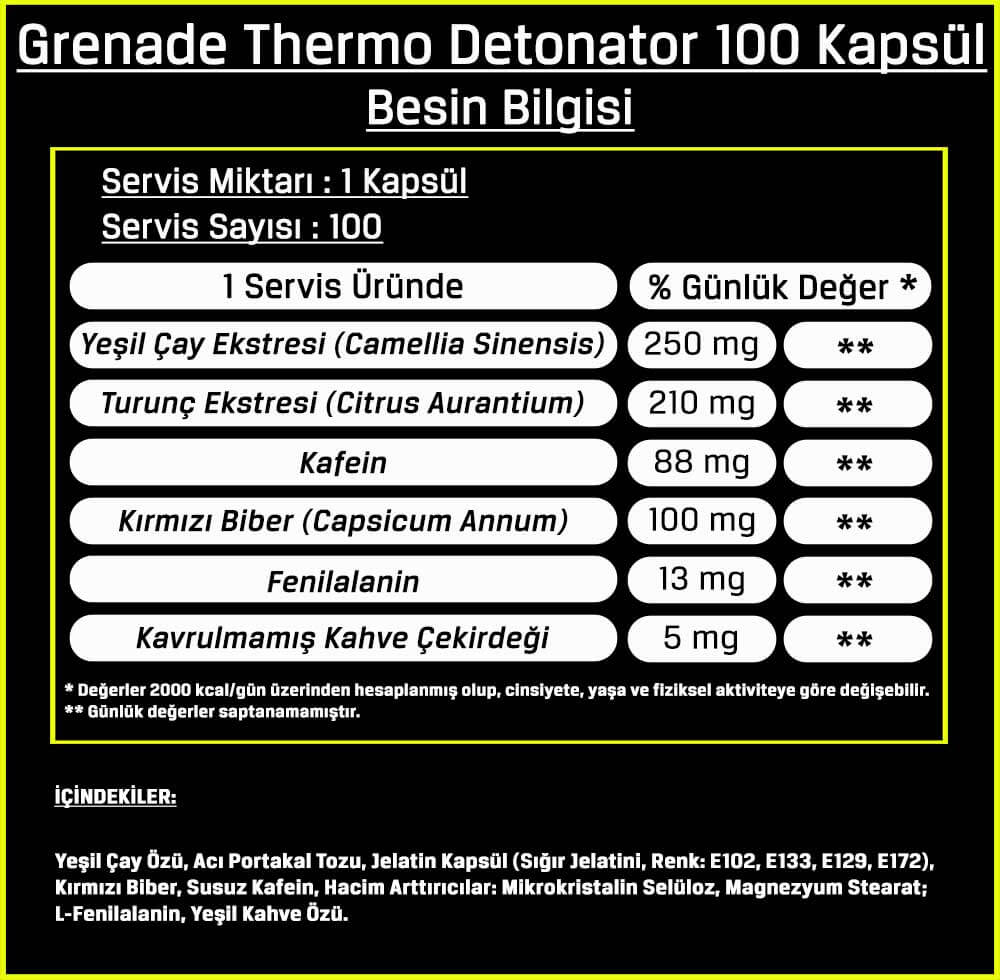 Grenade Thermo Detonator 100 Kapsül