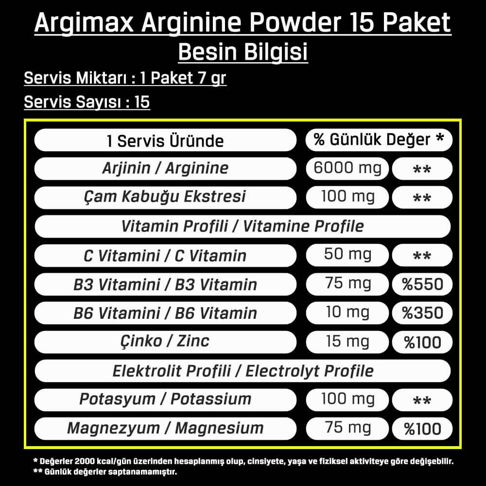 Bodymax Argimax Arginine 7 Gr 15 Paket