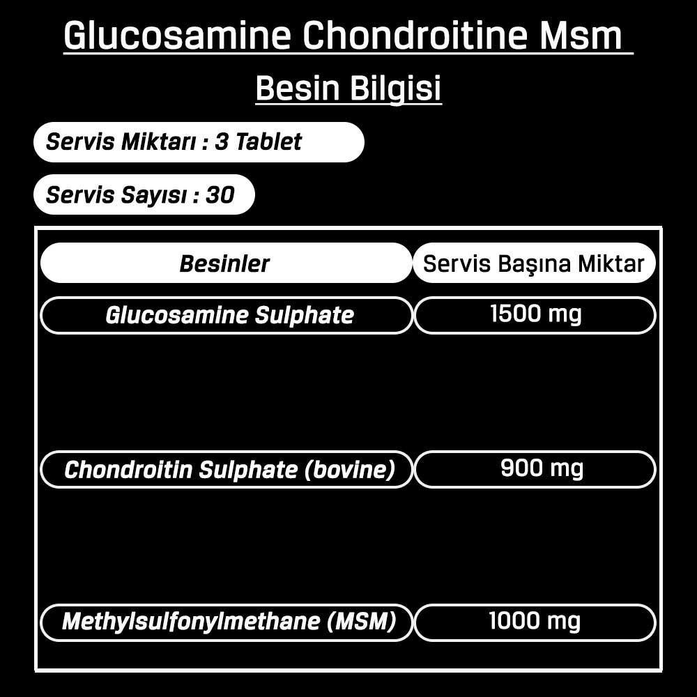 Bigjoy Sports Glucosamine Chondroitine Msm 90 Tablet besin