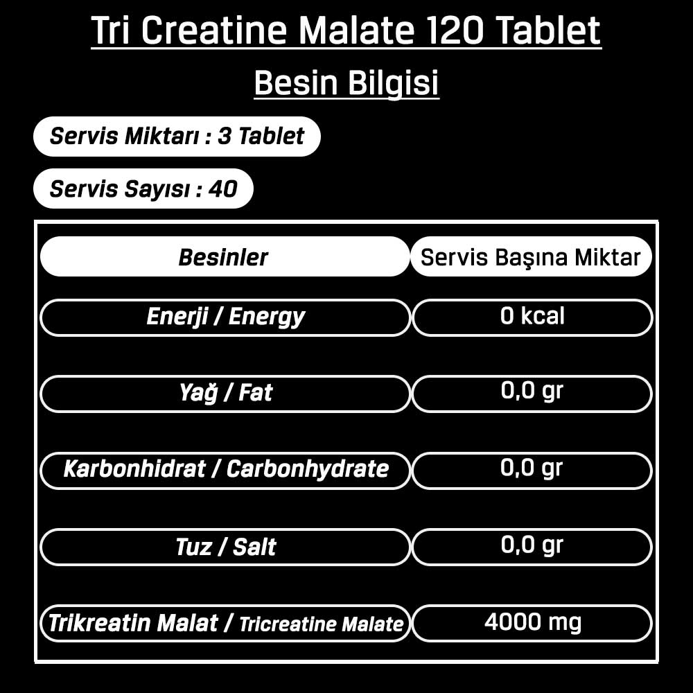 Bigjoy Sports Tri Creatine Malate 120 Tablet besin